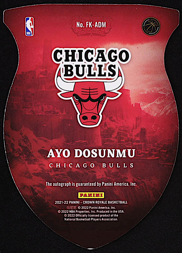 Ayo Dosunmu 2021-22 Crown Royale Future Kings Signatures #3 #30/49 RC at PristineAuction.com Ayo Dosunmu 2021-22 Crown Royale Future Kings Signatures #3 #30/49 RC at PristineAuction.com