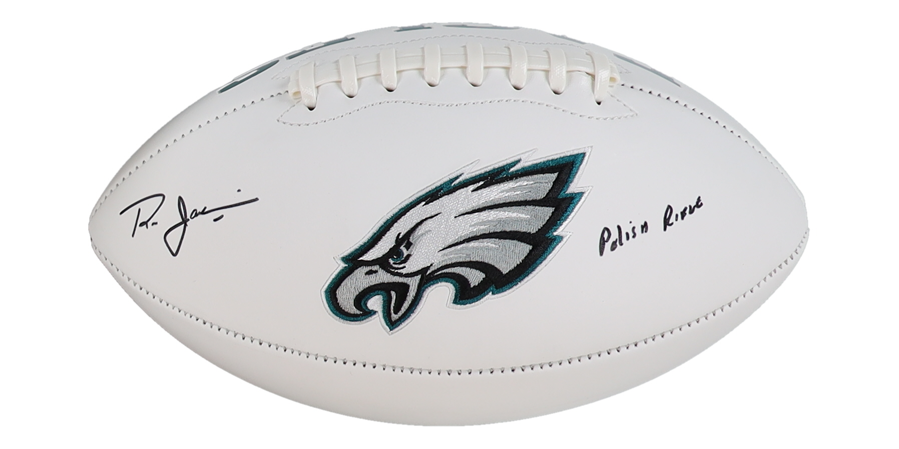 Ron Jaworski Signed Eagles Logo NFL Football Inscribed "Polish Rifle" (Beckett) at PristineAuction.com Ron Jaworski Signed Eagles Logo NFL Football Inscribed "Polish Rifle" (Beckett) at PristineAuction.com