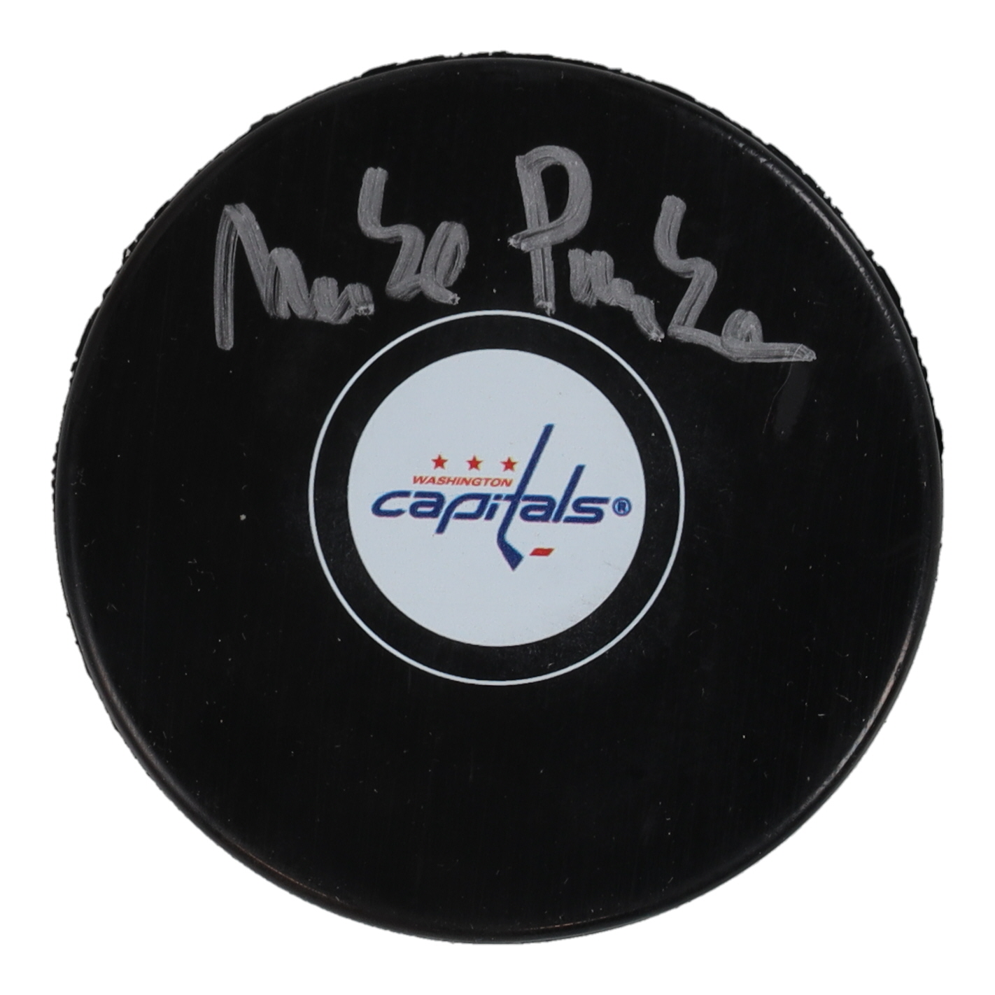Michal Pivonka Signed Capitals Logo Hockey Puck (Jersey Source) at PristineAuction.com Michal Pivonka Signed Capitals Logo Hockey Puck (Jersey Source) at PristineAuction.com