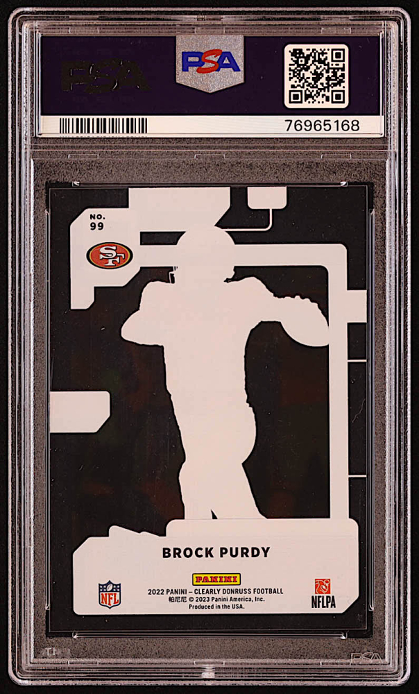Brock Purdy 2022 Clearly Donruss 99 Rr Rc Psa 9 Oc Pristine Auction