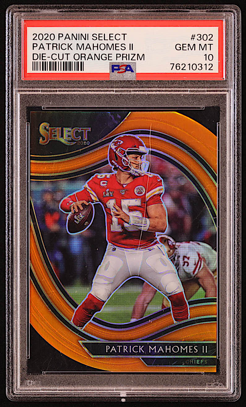 Patrick Mahomes II 2020 Select Prizm Orange Die Cut #302 (PSA 10) at PristineAuction.com Patrick Mahomes II 2020 Select Prizm Orange Die Cut #302 (PSA 10) at PristineAuction.com