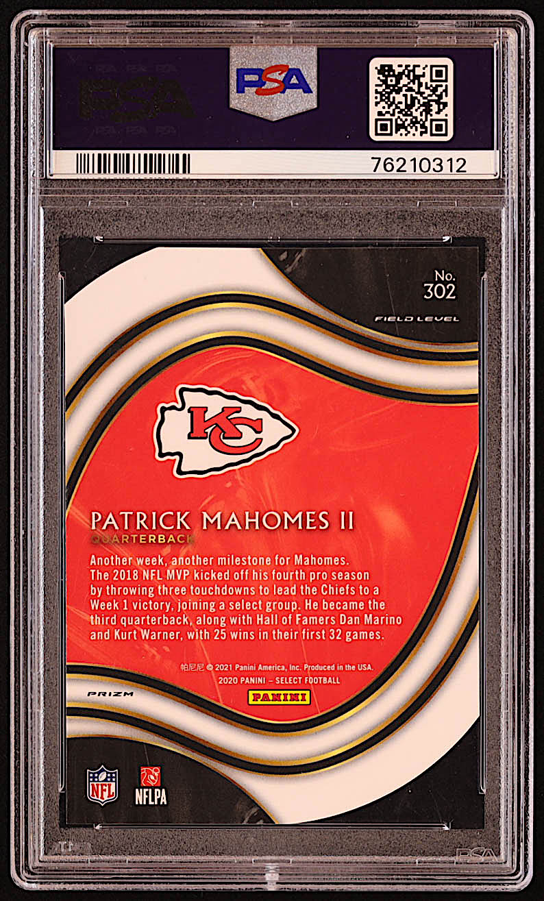 Patrick Mahomes II 2020 Select Prizm Orange Die Cut #302 (PSA 10) at PristineAuction.com Patrick Mahomes II 2020 Select Prizm Orange Die Cut #302 (PSA 10) at PristineAuction.com