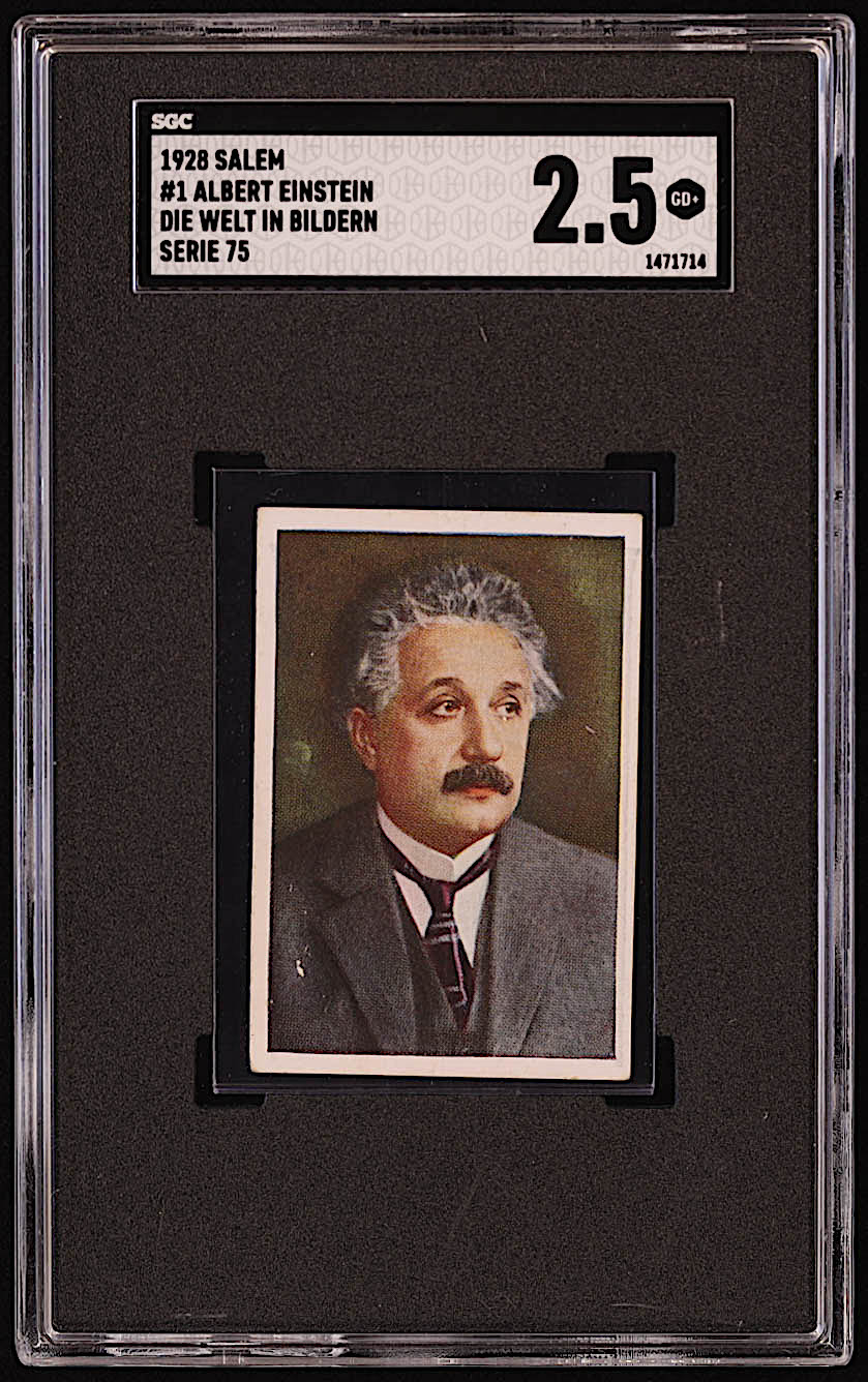 Albert Einstein 1928 Salem Serie 75 #1 (SGC 2.5) at PristineAuction.com Albert Einstein 1928 Salem Serie 75 #1 (SGC 2.5) at PristineAuction.com
