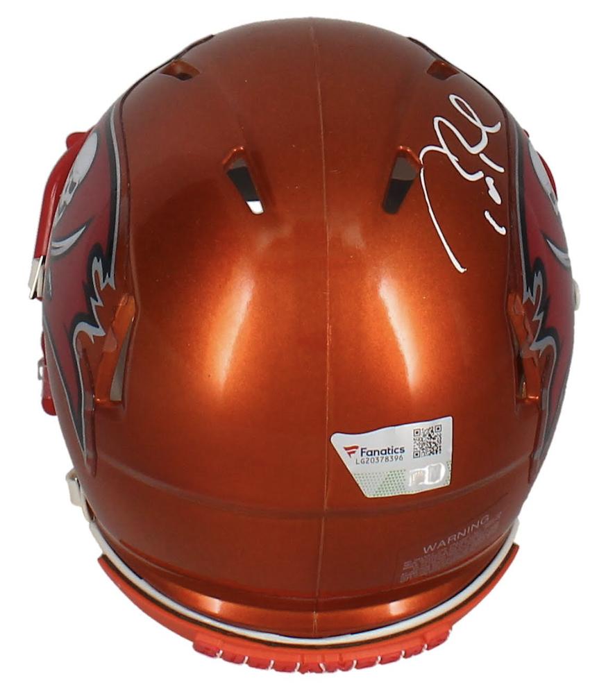 Tom Brady Signed Buccaneers Flash Alternate Speed Mini Helmet with Visor (Fanatics) at PristineAuction.com Tom Brady Signed Buccaneers Flash Alternate Speed Mini Helmet with Visor (Fanatics) at PristineAuction.com
