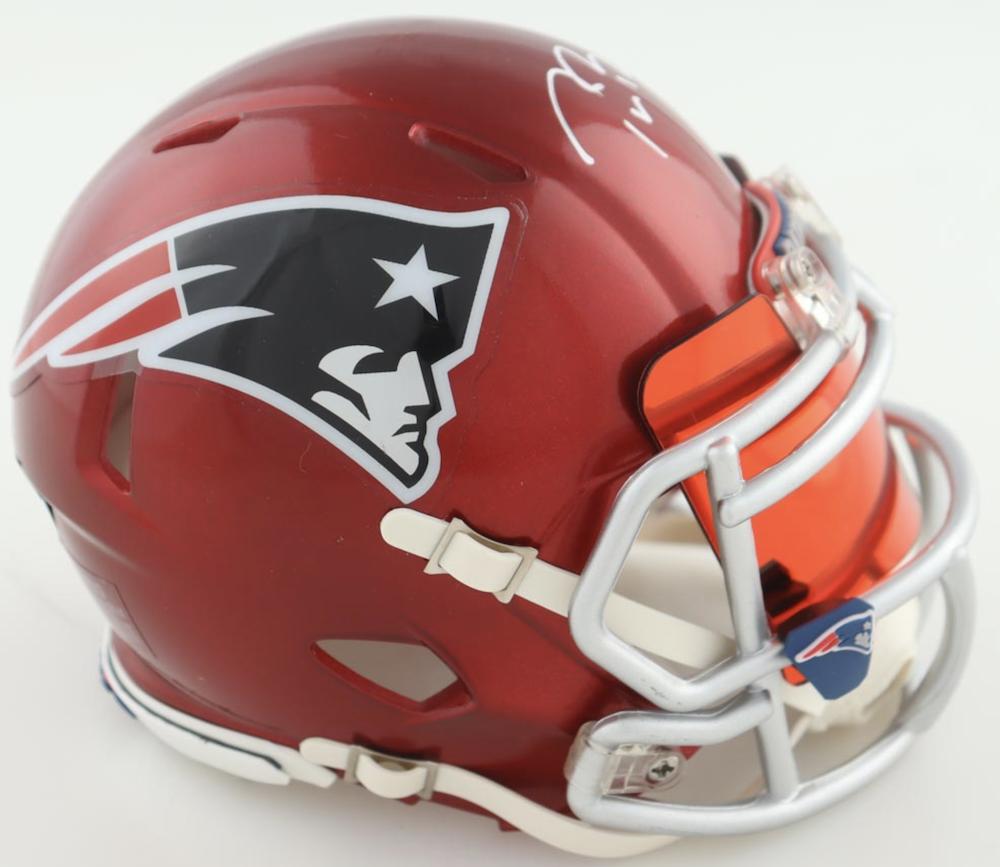 Tom Brady Signed Patriots Flash Alternate Speed Mini Helmet with Visor (Fanatics) at PristineAuction.com Tom Brady Signed Patriots Flash Alternate Speed Mini Helmet with Visor (Fanatics) at PristineAuction.com