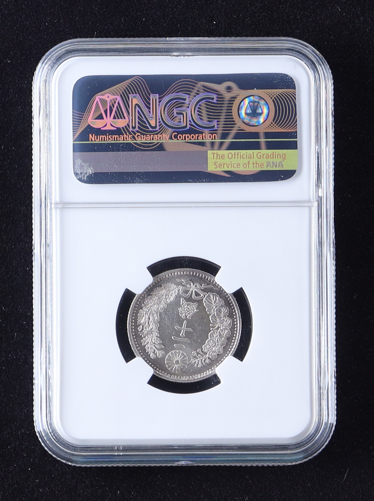 M32 (1899) Japan 20 Sen (NGC MS63+) at PristineAuction.com M32 (1899) Japan 20 Sen (NGC MS63+) at PristineAuction.com