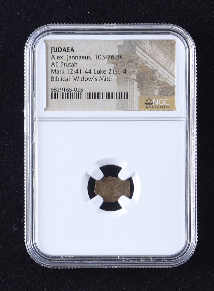 "Widow's Mite" Rare Certified Biblical 2000 Year Old Coin From The Holy Land (NGC) at PristineAuction.com "Widow's Mite" Rare Certified Biblical 2000 Year Old Coin From The Holy Land (NGC) at PristineAuction.com