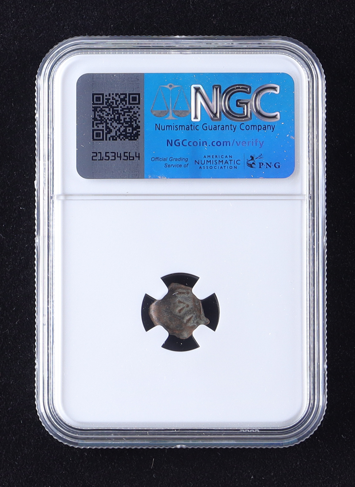 "Widow's Mite" Rare Certified Biblical 2000 Year Old Coin From The Holy Land (NGC) at PristineAuction.com "Widow's Mite" Rare Certified Biblical 2000 Year Old Coin From The Holy Land (NGC) at PristineAuction.com