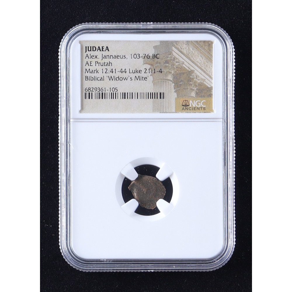 "Widow's Mite" Rare Certified Biblical 2000 Year Old Coin From The Holy Land (NGC) Pristine
