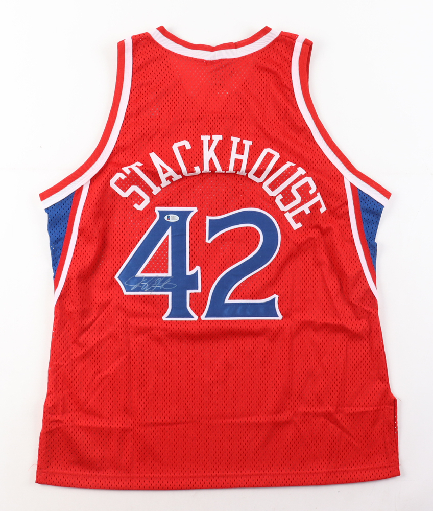 Jerry Stackhouse Signed 76ers Champion Jersey (Beckett) | Pristine Auction