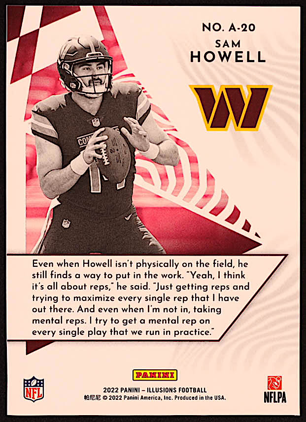 Sam Howell 2022 Panini Illusions Amazing #20 RC at PristineAuction.com Sam Howell 2022 Panini Illusions Amazing #20 RC at PristineAuction.com