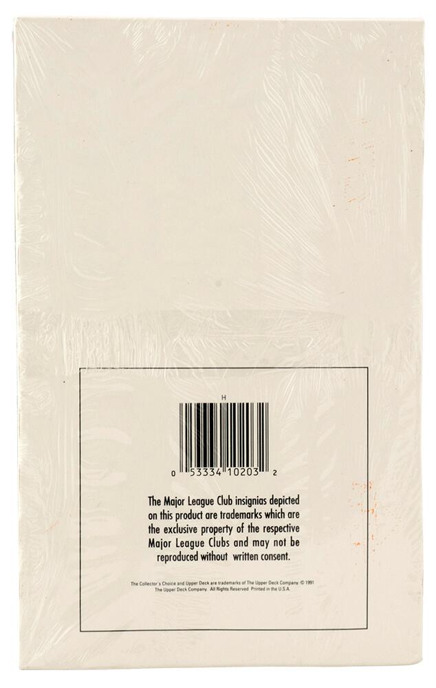 1991 Upper Deck Baseball Wax Box with (36) Packs at PristineAuction.com 1991 Upper Deck Baseball Wax Box with (36) Packs at PristineAuction.com