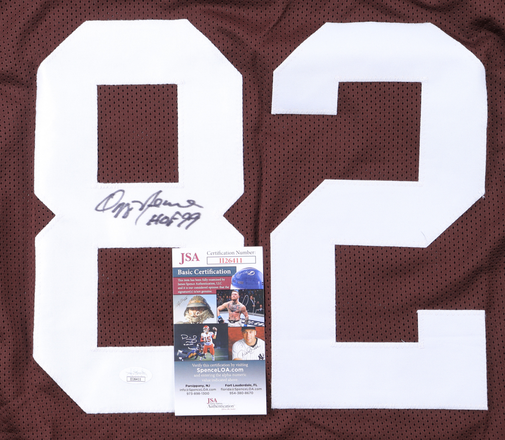 Ozzie Newsome Signed Career Highlight Stat Jersey (JSA) at PristineAuction.com Ozzie Newsome Signed Career Highlight Stat Jersey (JSA) at PristineAuction.com