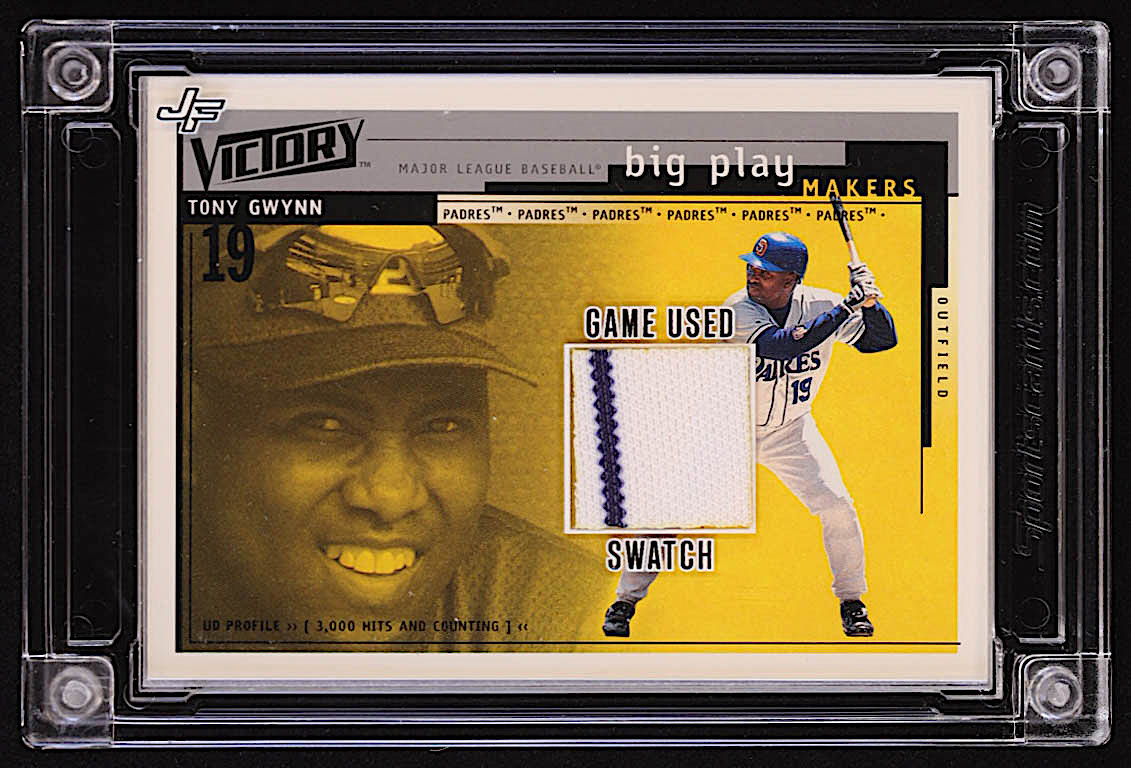 Tony Gwynn 2022 Jersey Fusion Game-Used Swatch #TG98P at PristineAuction.com Tony Gwynn 2022 Jersey Fusion Game-Used Swatch #TG98P at PristineAuction.com