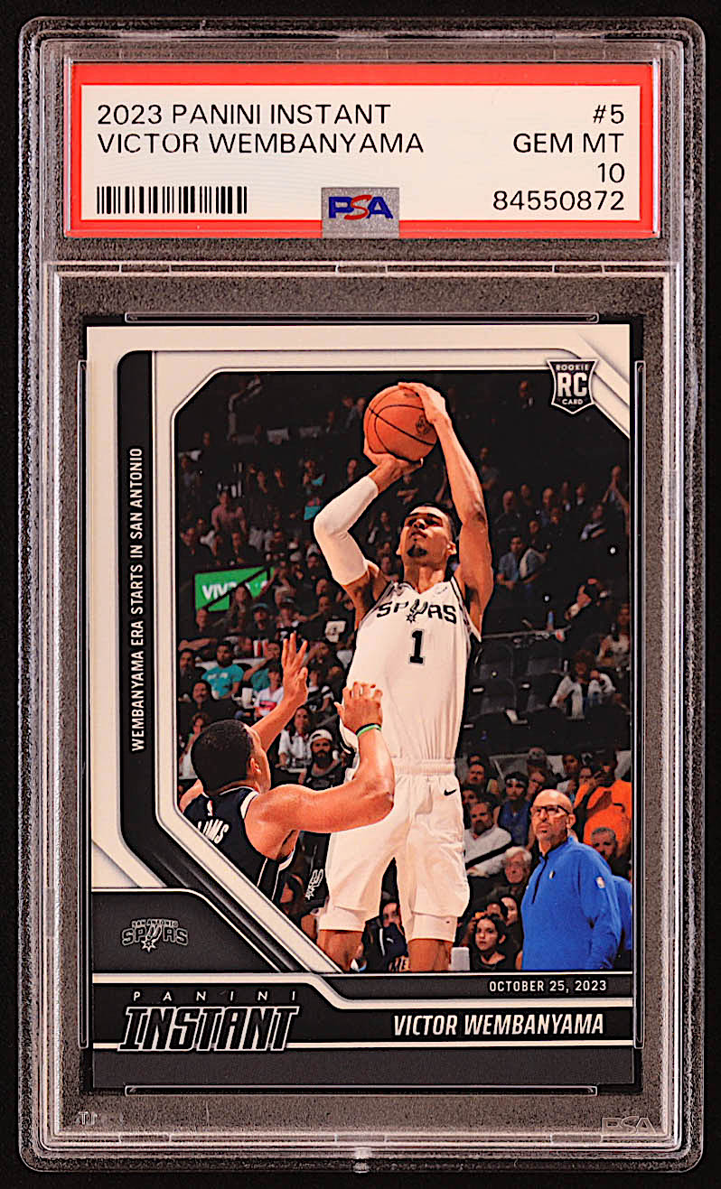 Victor Wembanyama 2023-24 Panini Instant #5 RC (PSA 10) at PristineAuction.com Victor Wembanyama 2023-24 Panini Instant #5 RC (PSA 10) at PristineAuction.com