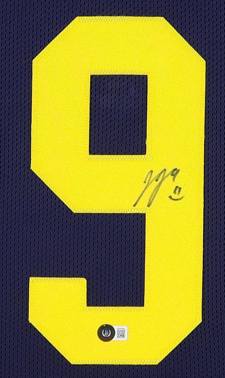 J. J. McCarthy Signed Custom Framed Jersey Display (Beckett) at PristineAuction.com J. J. McCarthy Signed Custom Framed Jersey Display (Beckett) at PristineAuction.com