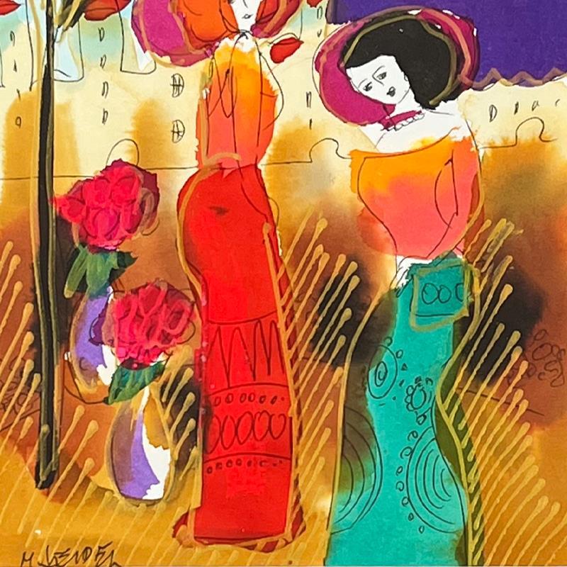 "Untitled" 14x13 Custom Framed Original Mixed Media Watercolor Painting by Moshe Leider (Artova) at PristineAuction.com "Untitled" 14x13 Custom Framed Original Mixed Media Watercolor Painting by Moshe Leider (Artova) at PristineAuction.com
