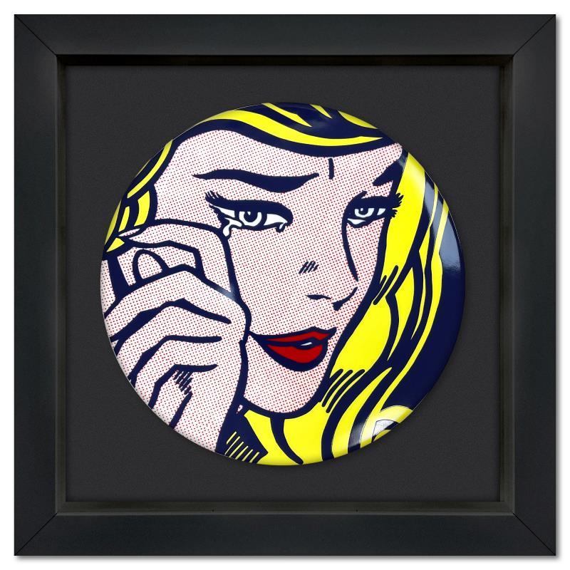 "Crying Girl" 16x16 Custom Framed Limoges Porcelain Plate by Roy Lichtenstein at PristineAuction.com "Crying Girl" 16x16 Custom Framed Limoges Porcelain Plate by Roy Lichtenstein at PristineAuction.com