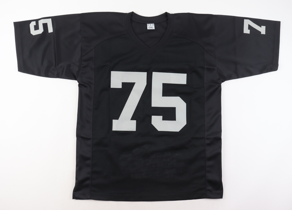 Howie Long Signed Career Highlight Stat Jersey (Beckett) at PristineAuction.com Howie Long Signed Career Highlight Stat Jersey (Beckett) at PristineAuction.com