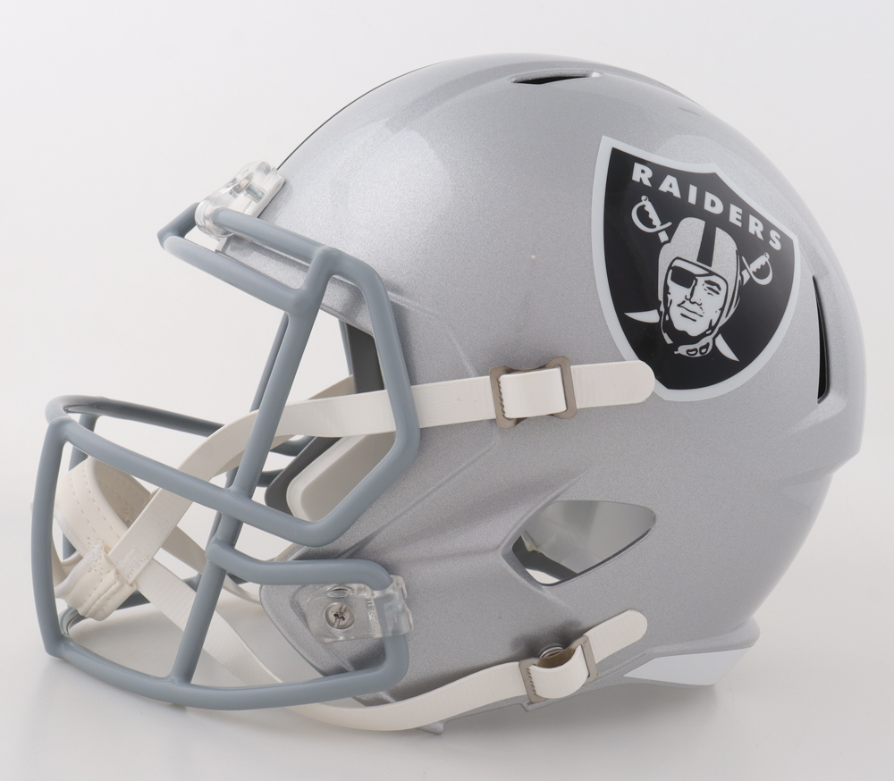 Maxx Crosby Signed Raiders Full Size Speed Helmet Inscribed "Raider Nation" (Beckett) at PristineAuction.com Maxx Crosby Signed Raiders Full Size Speed Helmet Inscribed "Raider Nation" (Beckett) at PristineAuction.com