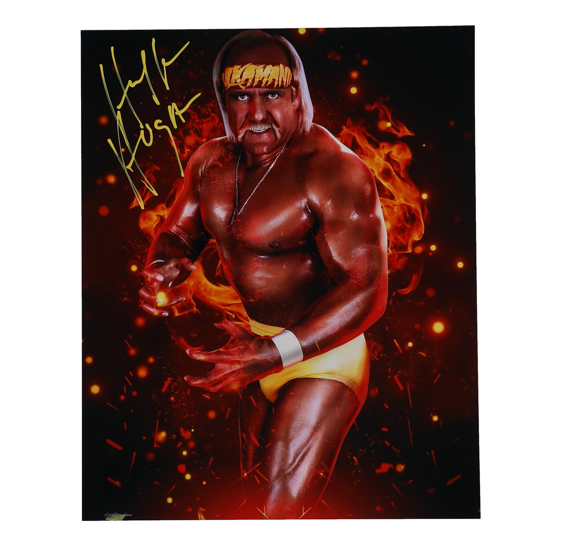 Hulk Hogan Signed WWE 8x10 Funhouse Metallic Photo (Hogan) at PristineAuction.com Hulk Hogan Signed WWE 8x10 Funhouse Metallic Photo (Hogan) at PristineAuction.com