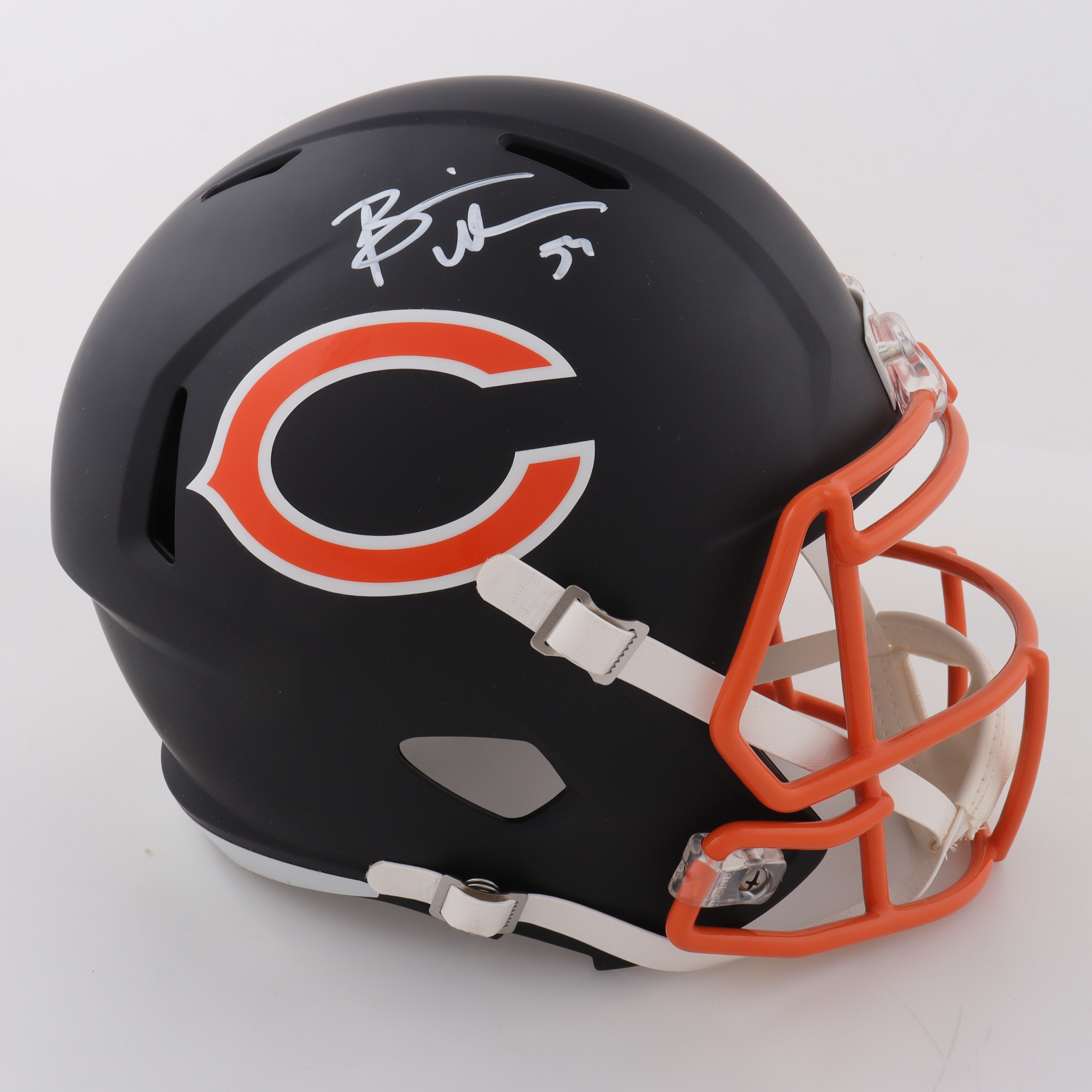 Brian Urlacher Signed Bears Full-Size Matte Black Speed Helmet (Steiner) at PristineAuction.com Brian Urlacher Signed Bears Full-Size Matte Black Speed Helmet (Steiner) at PristineAuction.com