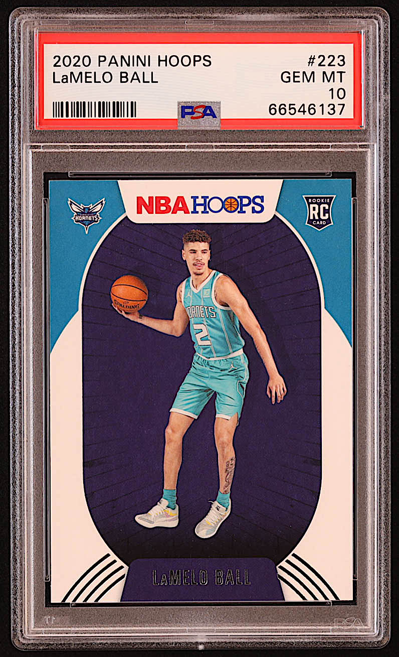 LaMelo Ball 2020-21 Hoops #223 RC (PSA 10) at PristineAuction.com LaMelo Ball 2020-21 Hoops #223 RC (PSA 10) at PristineAuction.com