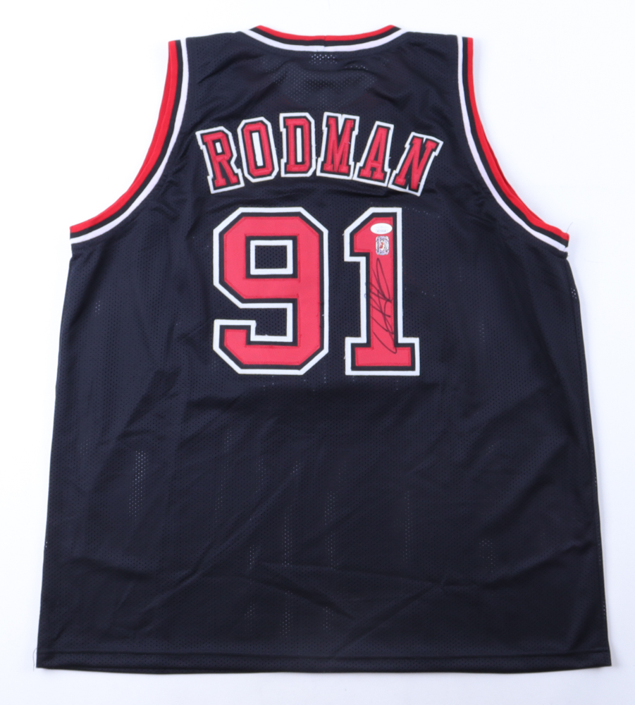 Dennis Rodman Signed Jersey (JSA & Rodman) at PristineAuction.com Dennis Rodman Signed Jersey (JSA & Rodman) at PristineAuction.com