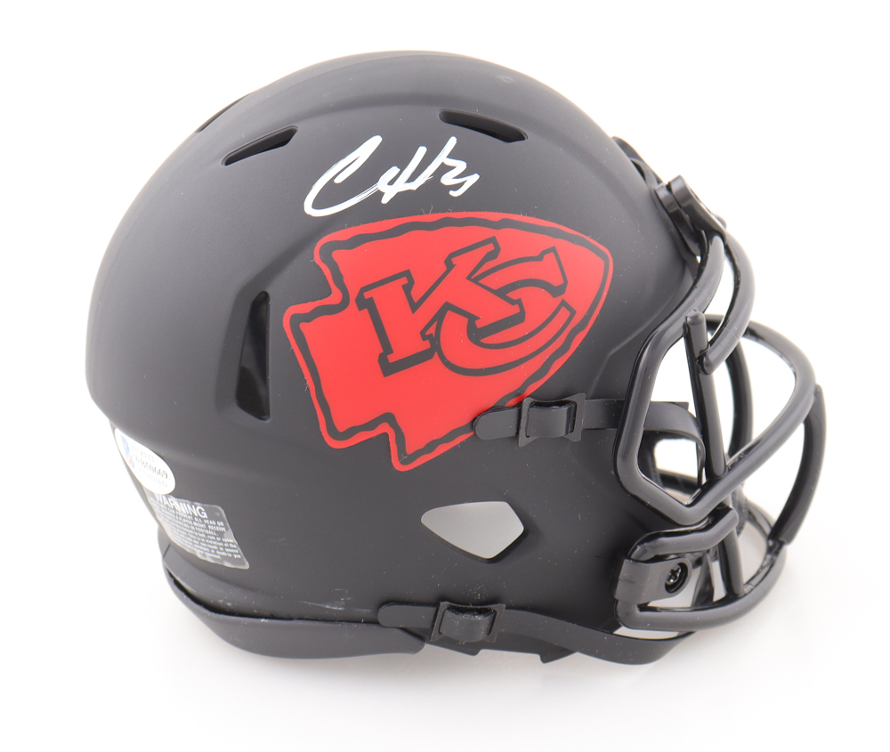 Clyde Edwards-Helaire Signed Chiefs Eclipse Alternate Speed Mini Helmet (Beckett) at PristineAuction.com Clyde Edwards-Helaire Signed Chiefs Eclipse Alternate Speed Mini Helmet (Beckett) at PristineAuction.com