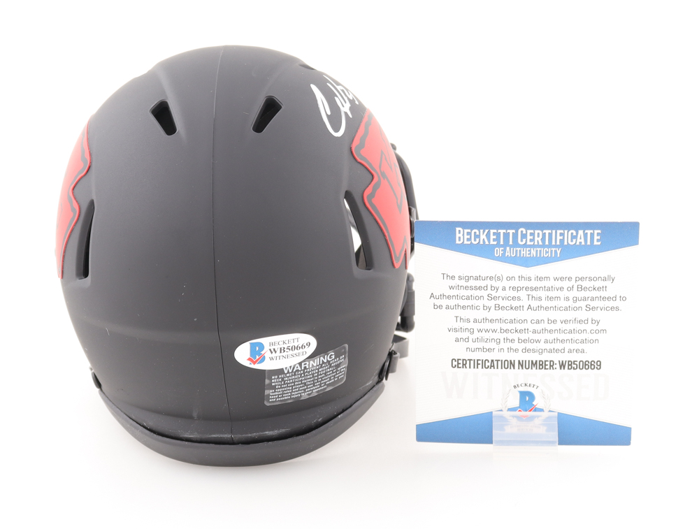 Clyde Edwards-Helaire Signed Chiefs Eclipse Alternate Speed Mini Helmet (Beckett) at PristineAuction.com Clyde Edwards-Helaire Signed Chiefs Eclipse Alternate Speed Mini Helmet (Beckett) at PristineAuction.com