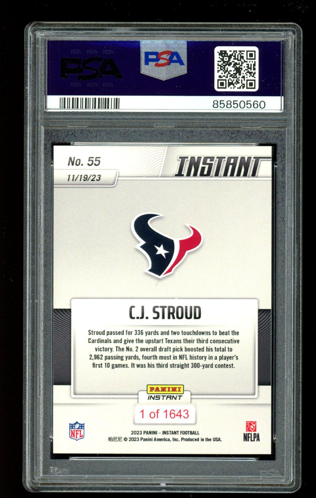 CJ Stroud 2023 Panini Instant #55 (PSA 9) at PristineAuction.com CJ Stroud 2023 Panini Instant #55 (PSA 9) at PristineAuction.com