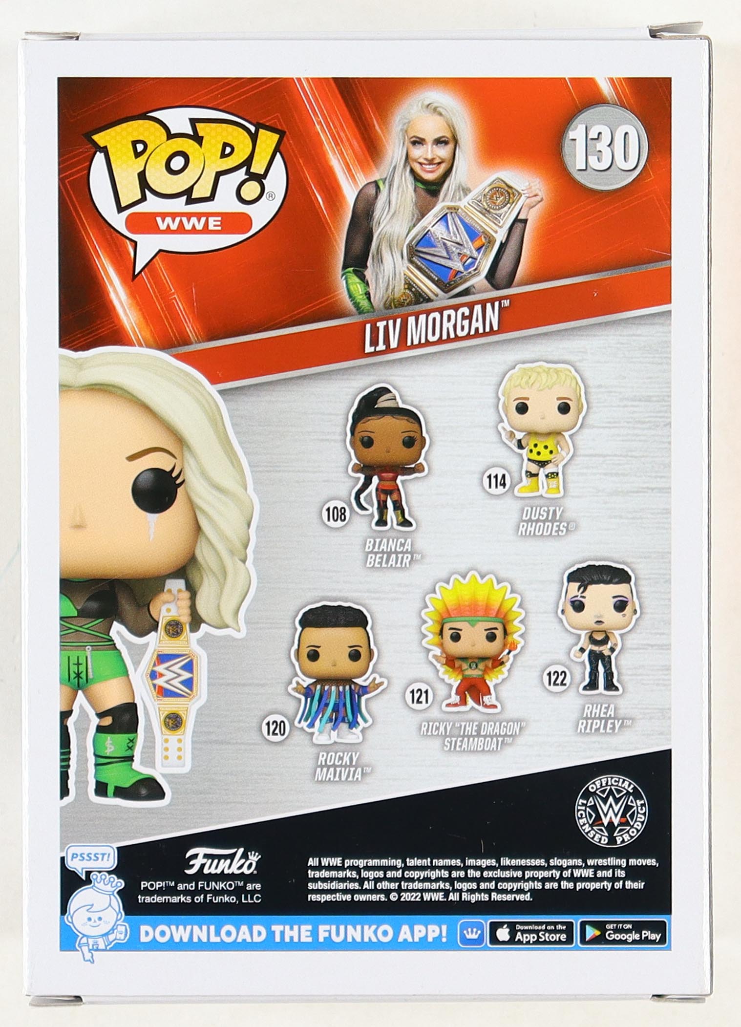 Liv Morgan Signed "WWE" #130 Funko Pop! Vinyl Figure (JSA) at PristineAuction.com Liv Morgan Signed "WWE" #130 Funko Pop! Vinyl Figure (JSA) at PristineAuction.com