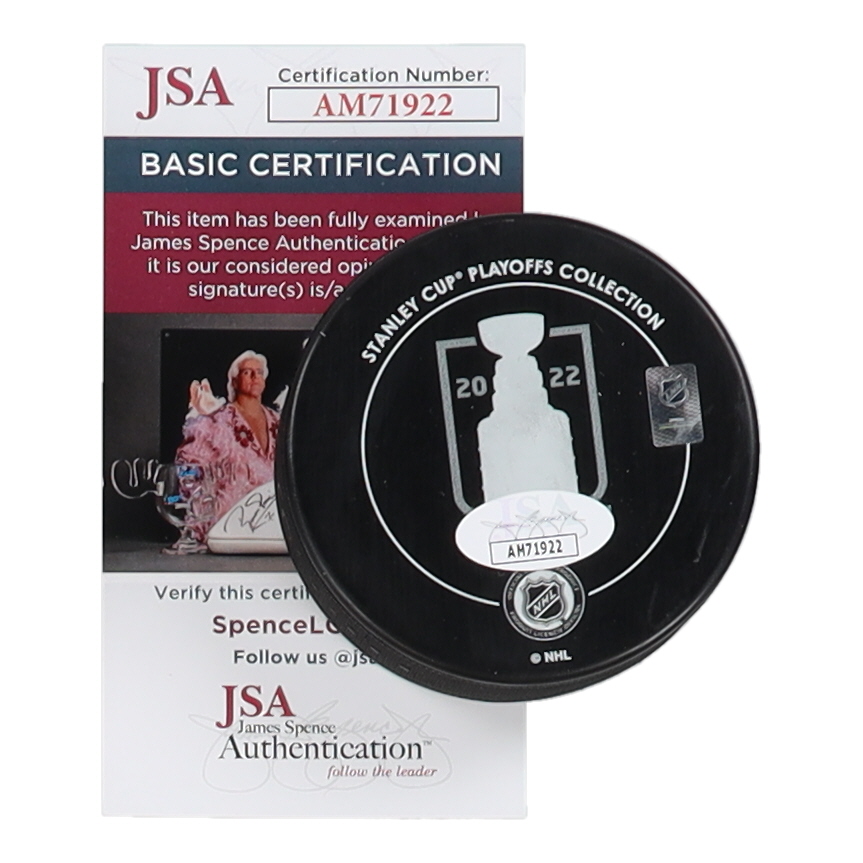 Mikko Rantanen Signed 2022 Stanley Cup Champions Avalanche Logo Hockey Puck (JSA) at PristineAuction.com Mikko Rantanen Signed 2022 Stanley Cup Champions Avalanche Logo Hockey Puck (JSA) at PristineAuction.com