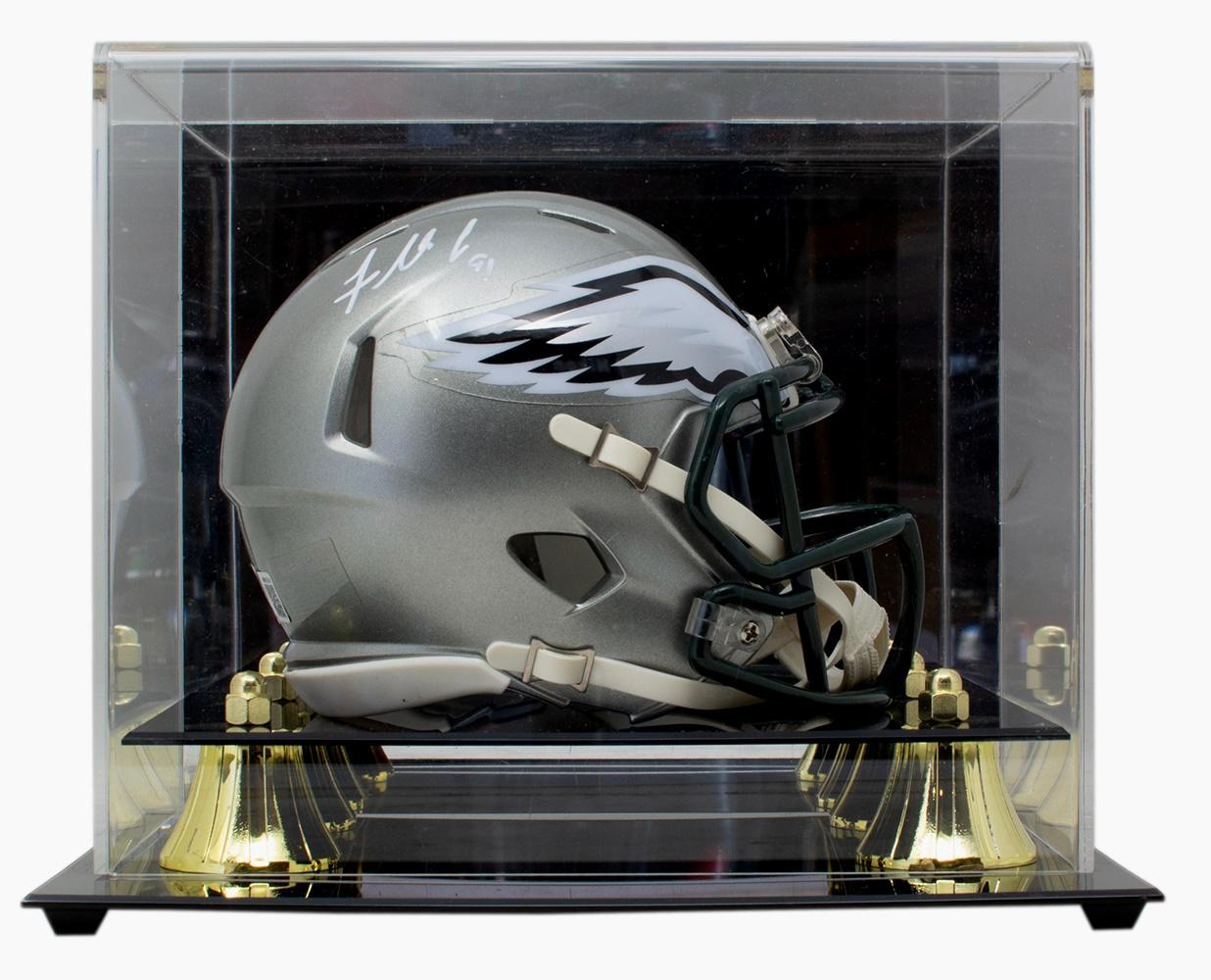 Fletcher Cox Signed Eagles Flash Alternate Speed Mini Helmet with Display Case (Beckett) at PristineAuction.com Fletcher Cox Signed Eagles Flash Alternate Speed Mini Helmet with Display Case (Beckett) at PristineAuction.com