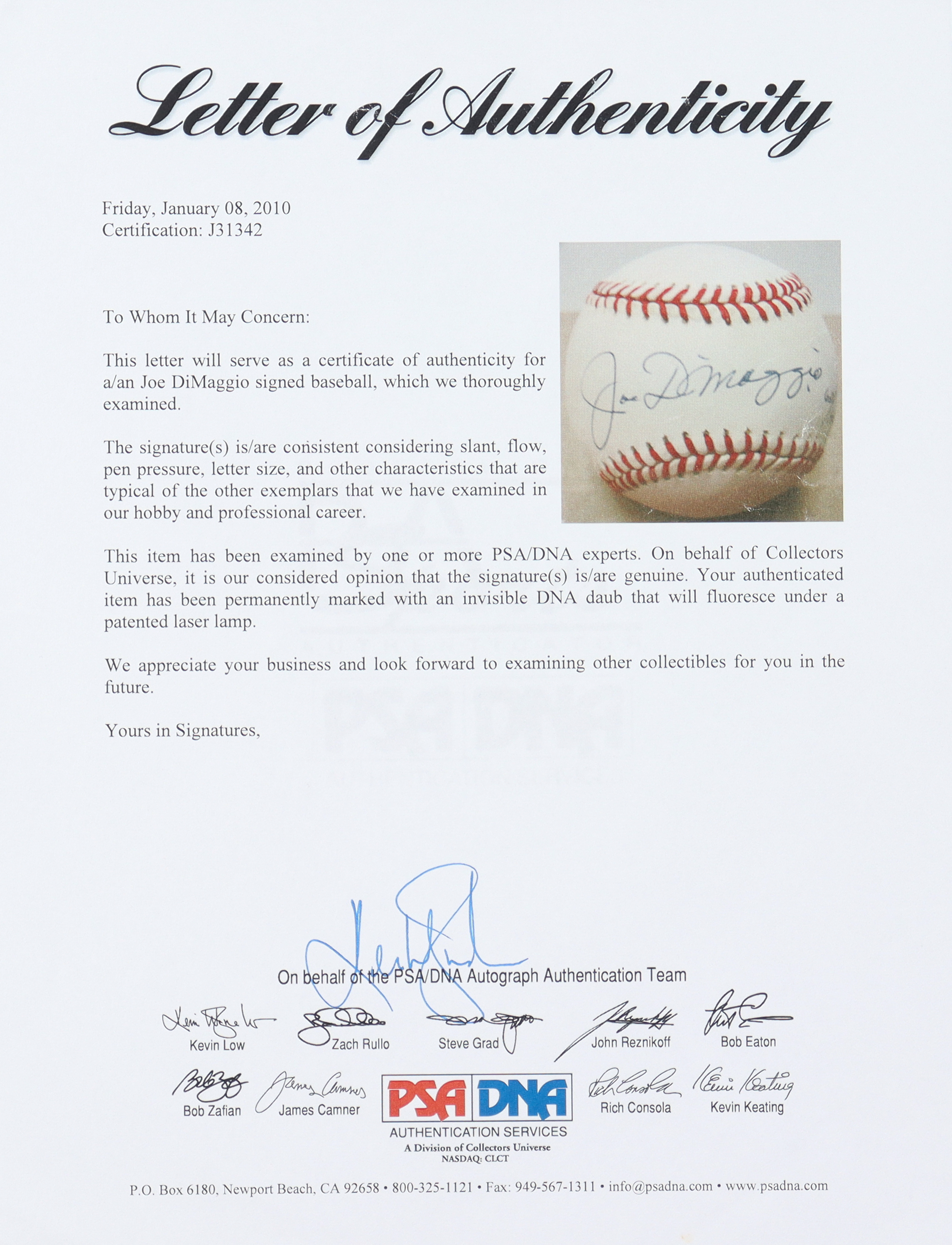 Joe DiMaggio Signed Baseball Hand-Painted by Renowned Pop Artist Charles Fazzino (PSA & PA) at PristineAuction.com Joe DiMaggio Signed Baseball Hand-Painted by Renowned Pop Artist Charles Fazzino (PSA & PA) at PristineAuction.com