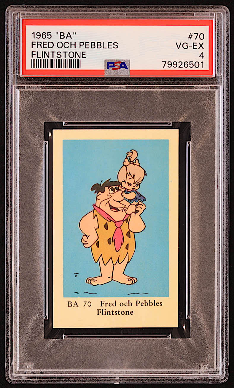 Fred och Pebbles Flintstone 1965 Dutch Gum BA #70 (PSA 4) at PristineAuction.com Fred och Pebbles Flintstone 1965 Dutch Gum BA #70 (PSA 4) at PristineAuction.com