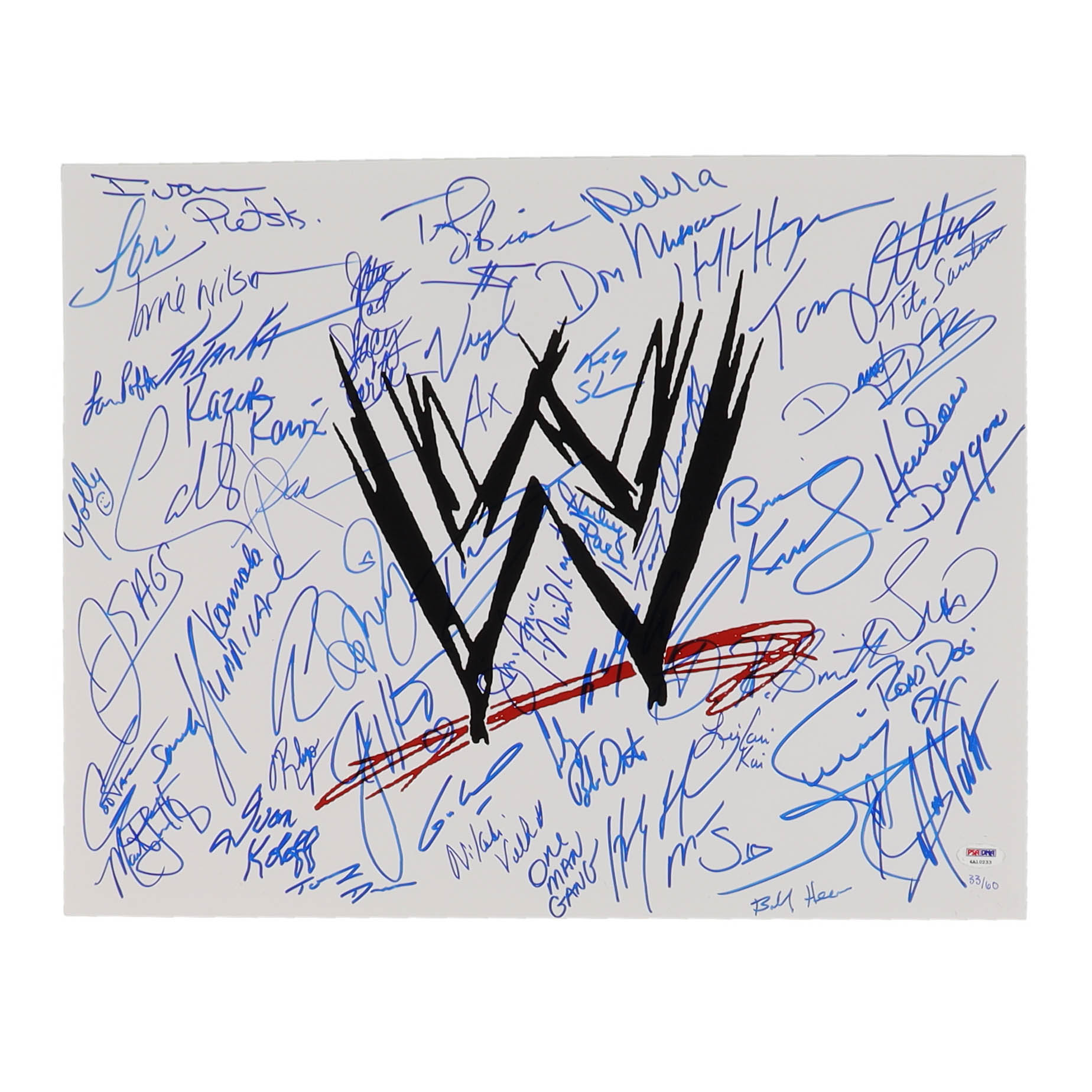LE WWE Legends 16x20 Photo Signed by (51) Including Hulk Hogan, X-Pac, Razor Ramon, Ted DiBiase & Miss Kitty (PSA) at PristineAuction.com LE WWE Legends 16x20 Photo Signed by (51) Including Hulk Hogan, X-Pac, Razor Ramon, Ted DiBiase & Miss Kitty (PSA) at PristineAuction.com