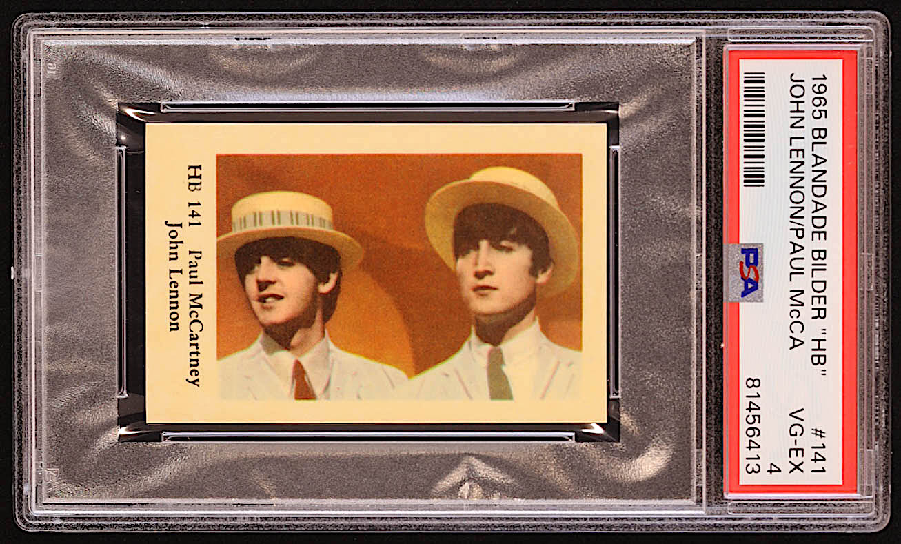 Paul McCartney / John Lennon 1965 Dutch Gum Series HB #HB141 (PSA 4) at PristineAuction.com Paul McCartney / John Lennon 1965 Dutch Gum Series HB #HB141 (PSA 4) at PristineAuction.com