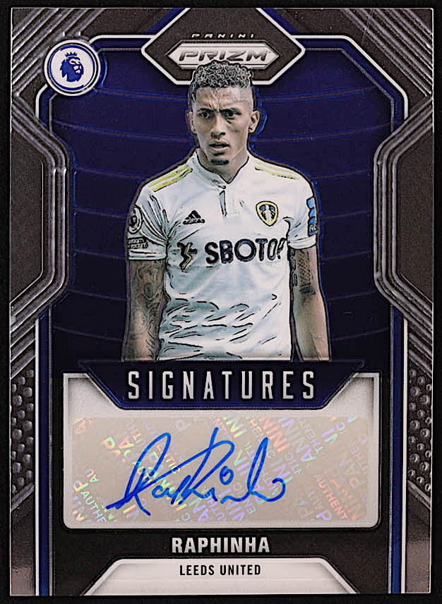 Raphinha 2021-22 Panini Prizm English Premier League Signatures #11 at PristineAuction.com Raphinha 2021-22 Panini Prizm English Premier League Signatures #11 at PristineAuction.com