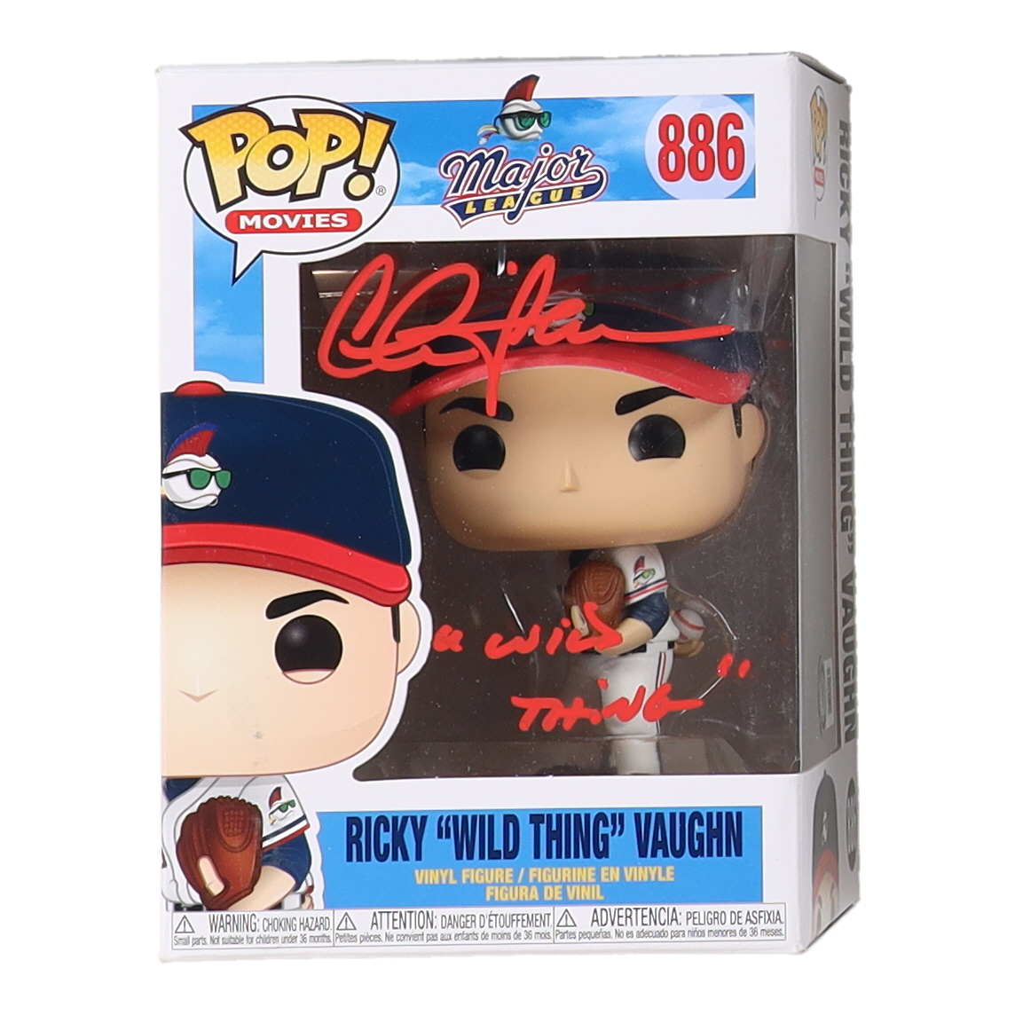 Charlie Sheen Signed "Major League" #886 Ricky 'Wild Thing' Vaughn Funko Pop! Vinyl Figure Inscribed "Wild Thing" (Beckett) at PristineAuction.com Charlie Sheen Signed "Major League" #886 Ricky 'Wild Thing' Vaughn Funko Pop! Vinyl Figure Inscribed "Wild Thing" (Beckett) at PristineAuction.com
