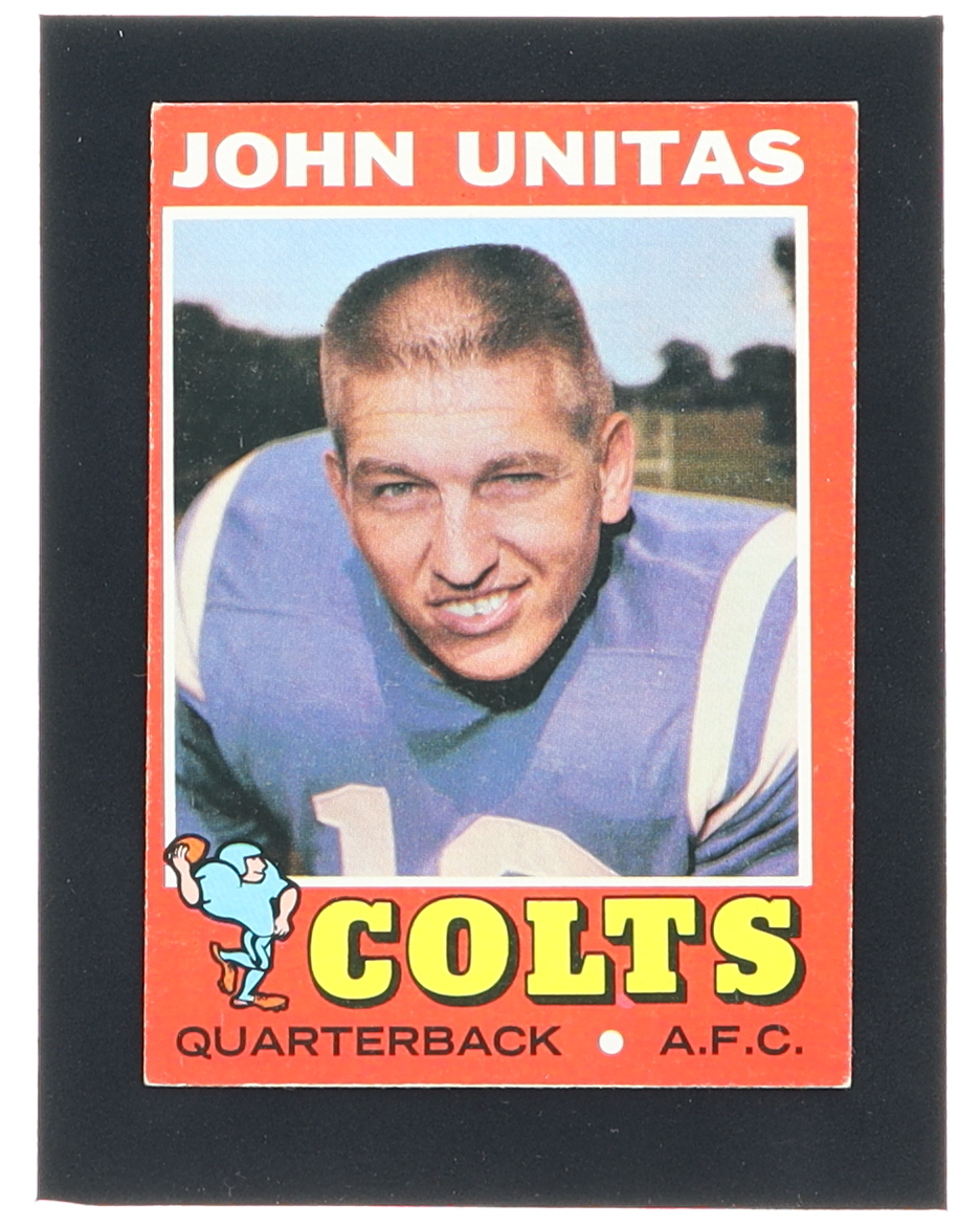 Johnny Unitas 1971 Topps #1 at PristineAuction.com Johnny Unitas 1971 Topps #1 at PristineAuction.com