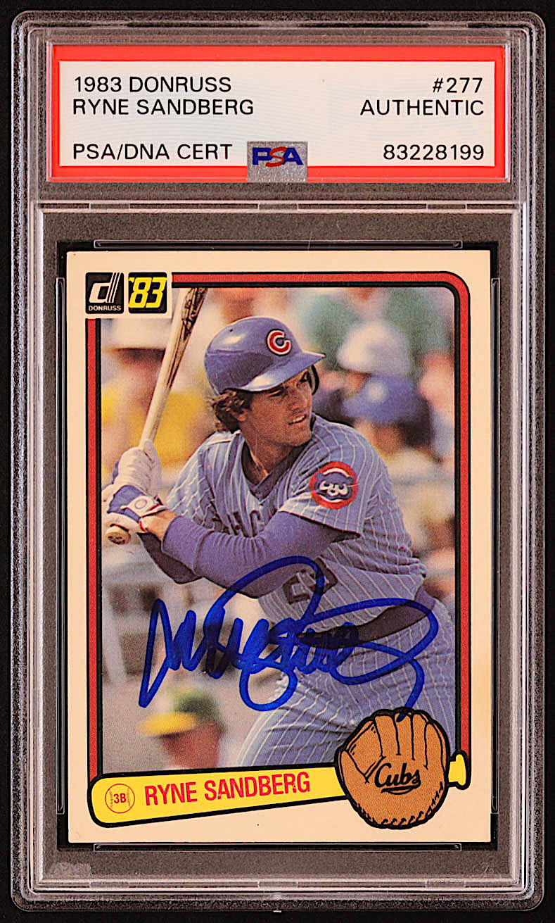 Ryne Sandberg Signed 1983 Donruss #277 RC (PSA) at PristineAuction.com Ryne Sandberg Signed 1983 Donruss #277 RC (PSA) at PristineAuction.com