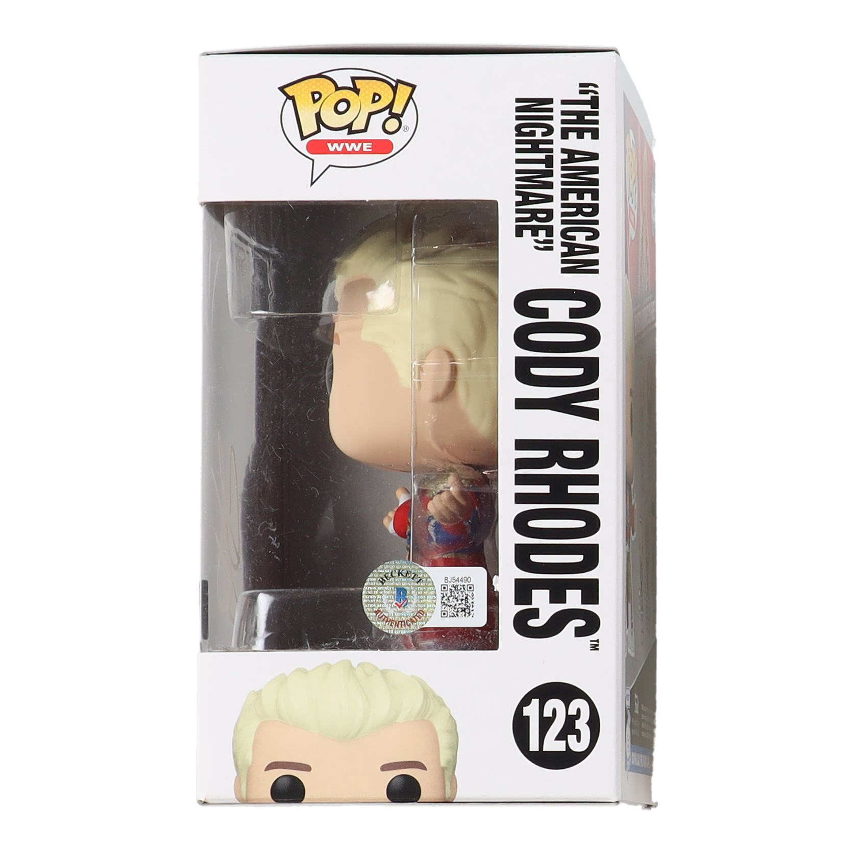 Cody Rhodes Signed WWE #123 Funko Pop! Vinyl Figure (Beckett) at PristineAuction.com Cody Rhodes Signed WWE #123 Funko Pop! Vinyl Figure (Beckett) at PristineAuction.com