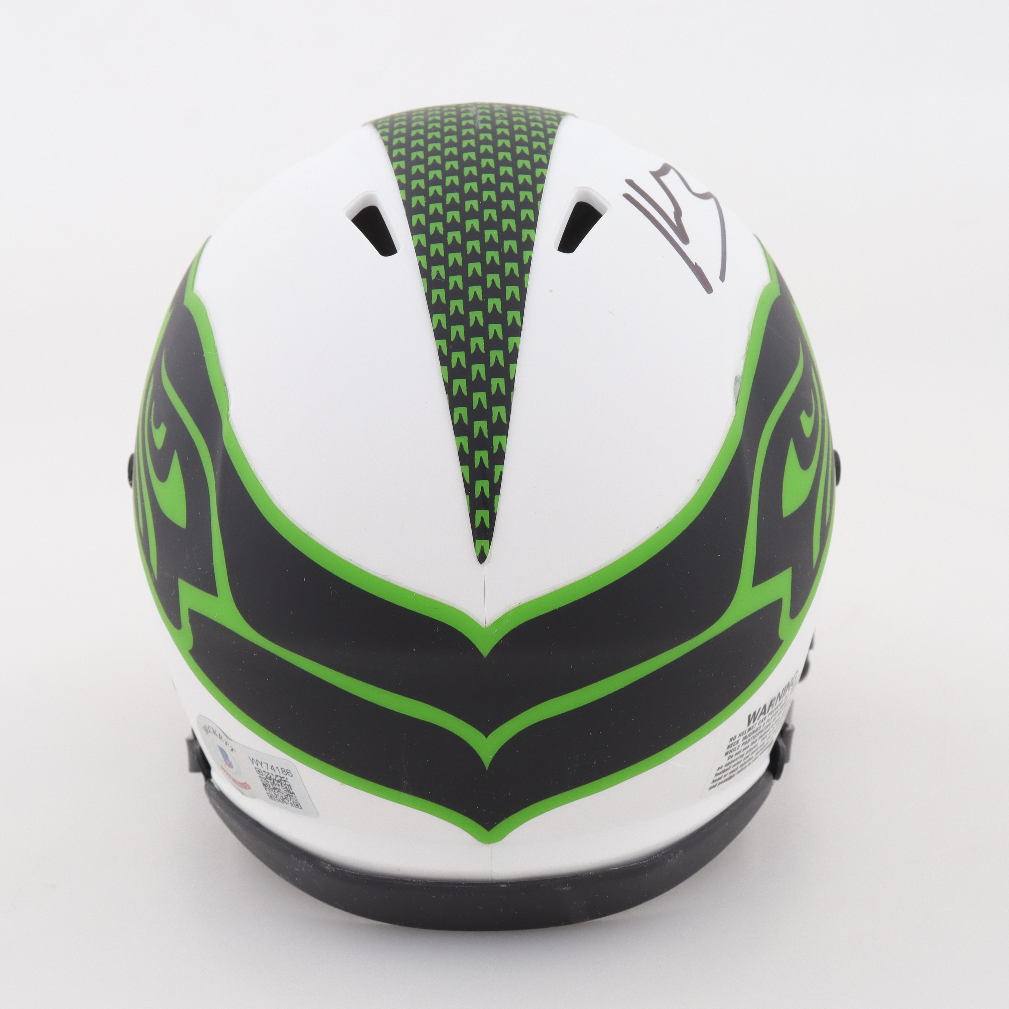 Kenneth Walker Signed Seahawks Lunar Eclipse Alternate Speed Mini Helmet (Beckett) at PristineAuction.com Kenneth Walker Signed Seahawks Lunar Eclipse Alternate Speed Mini Helmet (Beckett) at PristineAuction.com