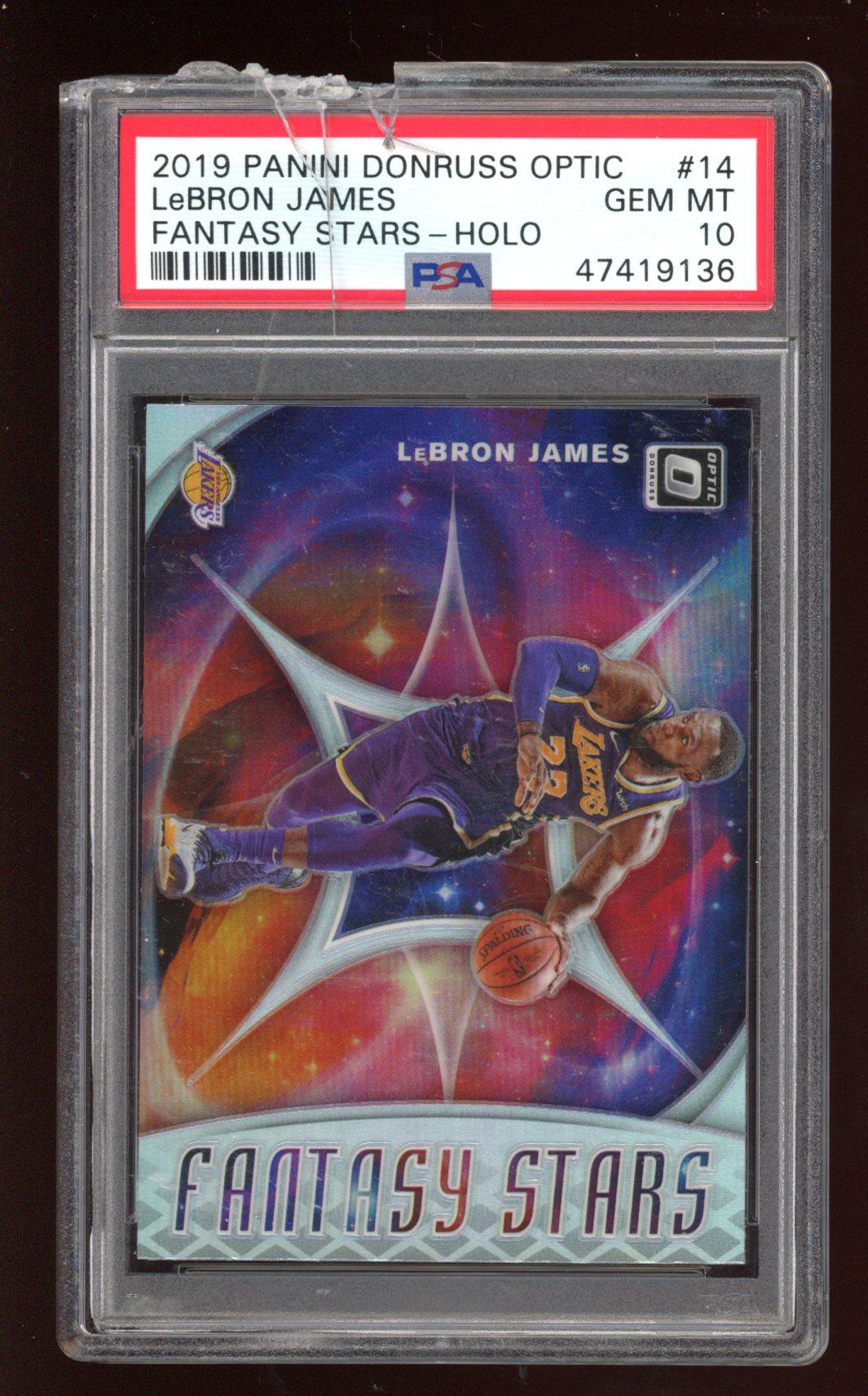 LeBron James 2019-20 Donruss Optic Fantasy Stars Holo #14 (PSA 10) (See Description) at PristineAuction.com LeBron James 2019-20 Donruss Optic Fantasy Stars Holo #14 (PSA 10) (See Description) at PristineAuction.com