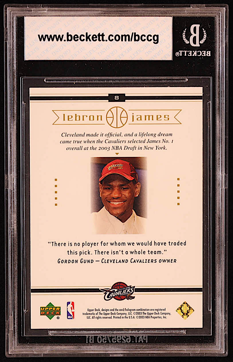 LeBron James 2003 Upper Deck LeBron James Box Set #8 RC / The Cavs Get Their Man (BCCG 10) at PristineAuction.com LeBron James 2003 Upper Deck LeBron James Box Set #8 RC / The Cavs Get Their Man (BCCG 10) at PristineAuction.com