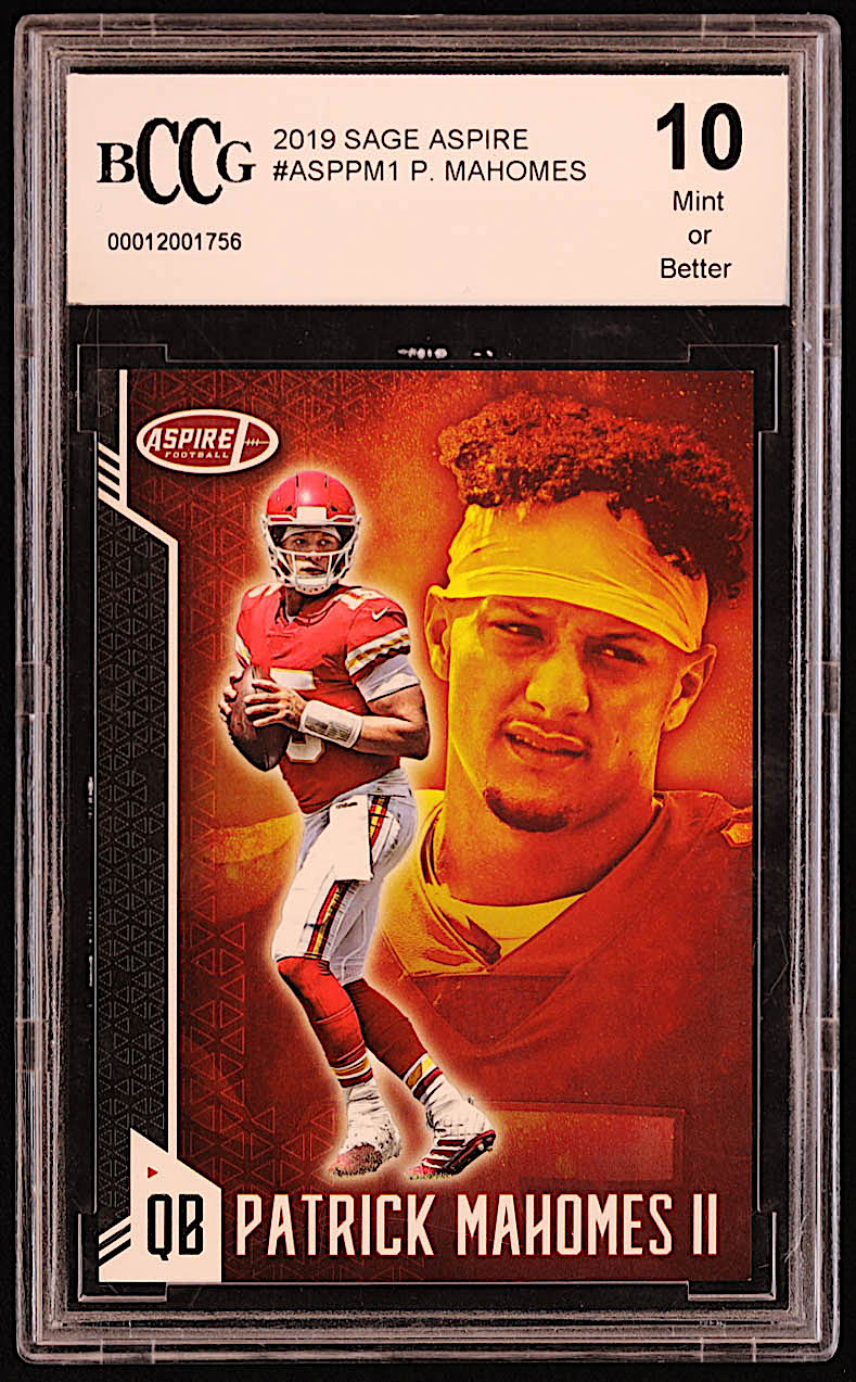 Patrick Mahomes 2019 SAGE Aspire #ASPPM1 (BCCG 10) at PristineAuction.com Patrick Mahomes 2019 SAGE Aspire #ASPPM1 (BCCG 10) at PristineAuction.com