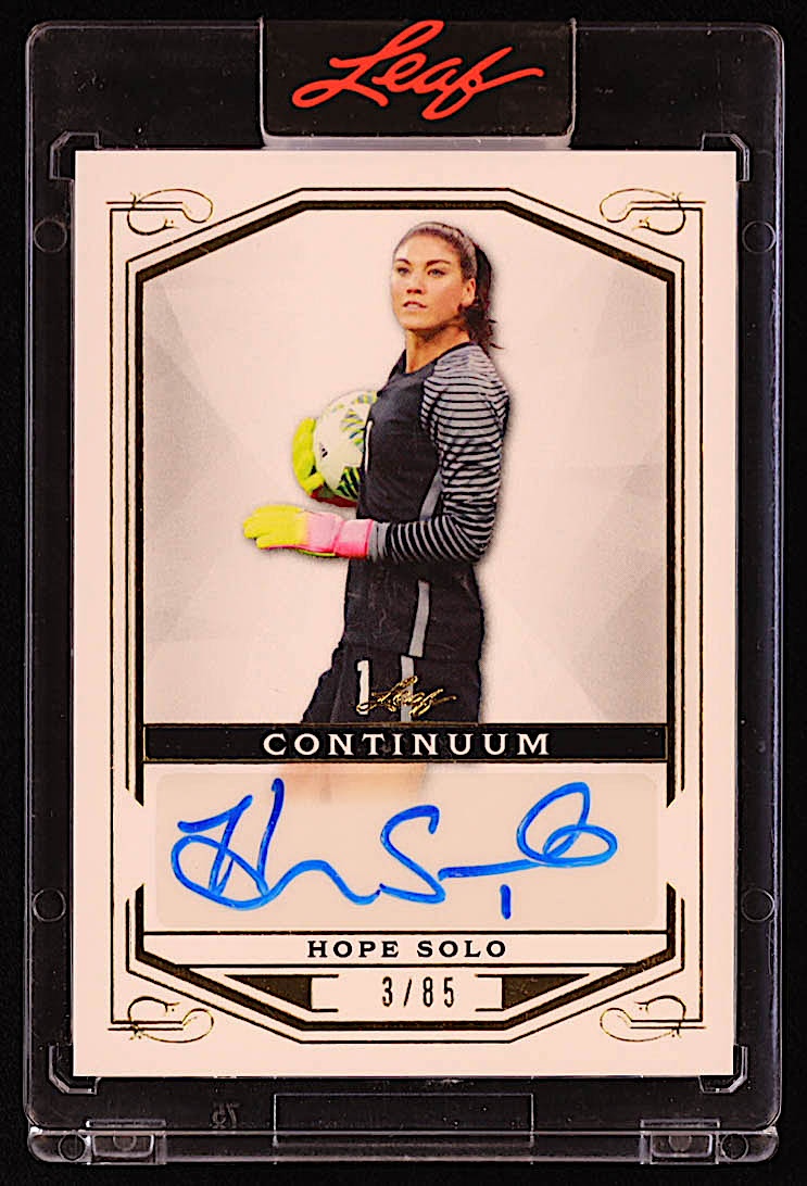 Hope Solo 2022 Leaf Continuum Gold #132 #03/85 at PristineAuction.com Hope Solo 2022 Leaf Continuum Gold #132 #03/85 at PristineAuction.com