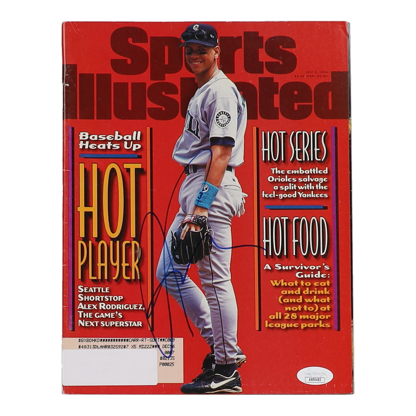 Alex Rodriguez Signed 1996 Sports Illustrated Magazine (JSA) at PristineAuction.com Alex Rodriguez Signed 1996 Sports Illustrated Magazine (JSA) at PristineAuction.com