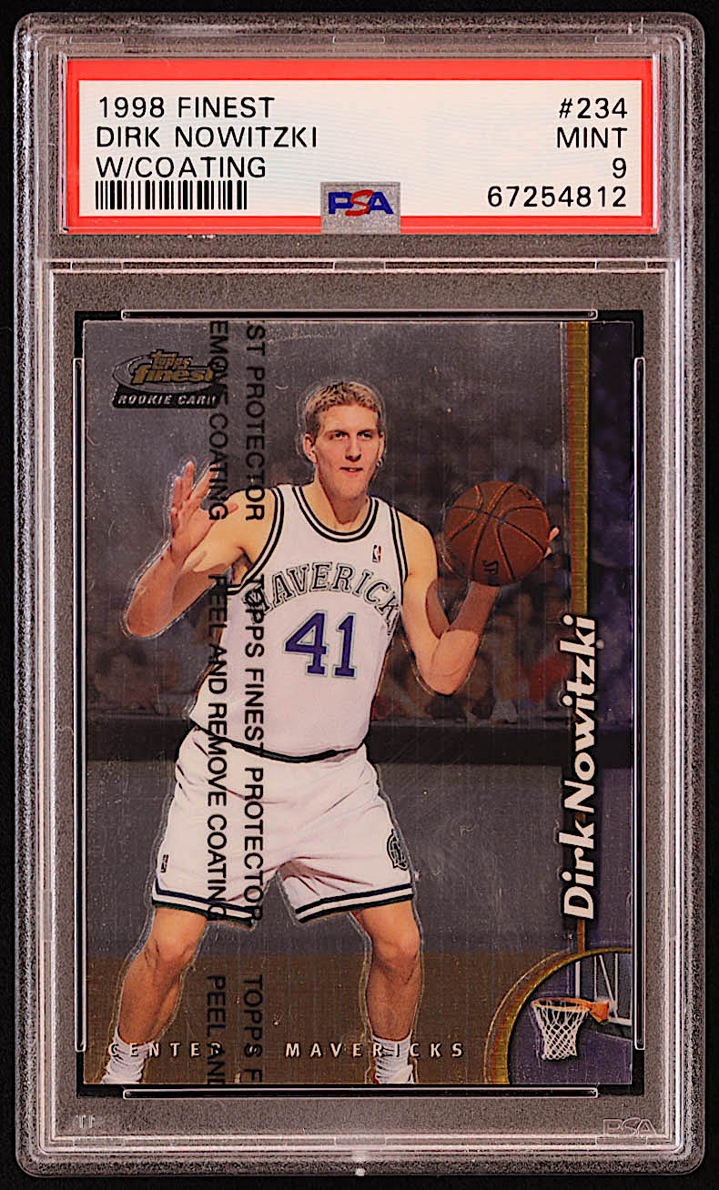 Dirk Nowitzki 1998-99 Finest #234 RC (PSA 9) at PristineAuction.com Dirk Nowitzki 1998-99 Finest #234 RC (PSA 9) at PristineAuction.com